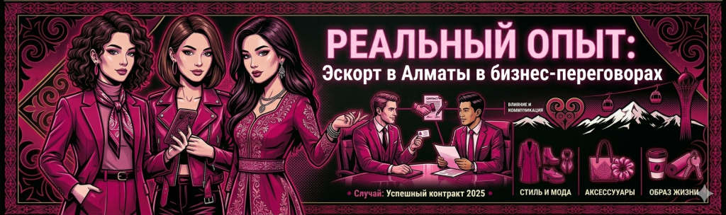 Реальный опыт: как эскорт в Алматы используется в бизнес-переговорах